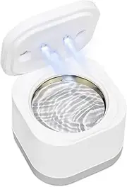 [funfunfly] Ultrasonic Cleaner UV Ultrasonic Cleaning Device for Dentures, Aligners, Retainers, Whitening Trays, Night Dental Mouth Guard, Toothbrush Head, Ultrasonic Cleaning Box