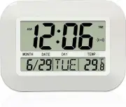 Digital Wall Clock, Digital Wall Clock Battery Operated Simple Large LCD Alarm