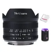 7artisans 7.5mm F2.8 II V2.0 Fisheye Lens with 190° Angle of View NEW!