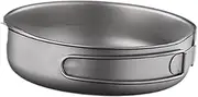 Generic Titanium Pan Fry Pan Bowl Folding Handle Portable Camping Pan Titanium Cook Pan for Backpack Trekking Home Outdoor Hiking, 1200ml