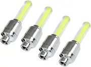 Bicycle Valve Light Wheels Lighting Accessories Motorcycle LED Wheel Light Car Tire Stem Valve Caps Wheel Valve Cap Lights LED Valve Stem Caps Scooter Stainless Steel Green