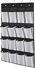 Generisch Men's Shoe Rack Over Door Shoe Hanger 16 Large Pocket Shoes with 4 Strong Hooks Shoe Organiser with Pockets Shoe Coat Organiser Bag for Men Women Children 55 x 103 cm