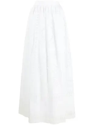 broderie anglaise maxi skirt