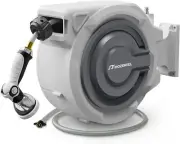5/8" x 100 FT Retractable Garden Hose Reel by HOZEREEL, Outdoor Garden Hose