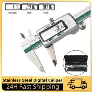 Digital Display Vernier Caliper 150mm Stainless Steel LCD Fraction/MM/Inch Tool!
