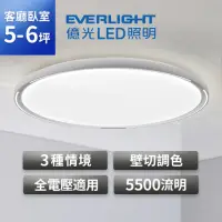 在飛比找momo購物網優惠-【Everlight 億光】星輝55W 壁切調色 LED吸頂
