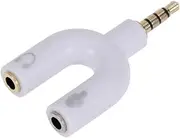 BRIGHTFUFU Earphone Splitter U Shape Stereo Audio Jack Converter Dual Headset Adapter for Headphones Speakers Easy Plug