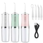 Pink, IPX7 Waterproof Water Flosser teeth cleaning oral irrigator for travel