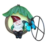 Gnome Garden Statue Dwarf Statue For Tree Hugger Art Resin Tree Decor Sculpture