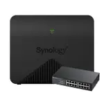 【SYNOLOGY 群暉科技】搭 16埠 網路交換器 ★ MR2200AC 三頻 WIFI 5 MESH 路由器/分享器