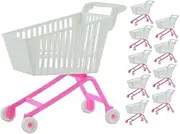 ERINGOGO 10Pcs Mini Shopping Cart for Fun Role Play Shopping Trolley for Supermarket Adventures and Desktop Decoration Present for Boys