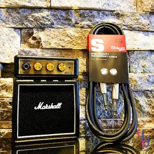 現貨可分期 贈變壓器 Marshall MS-2 MS2 1瓦 迷你 小 音箱 電吉他 破音 mg 15 可加購變壓器