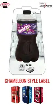 (1) Royal Vendors Chameleon "Welch's Grape Soda " 20 oz Bottle Vend Label