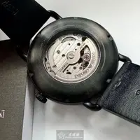 在飛比找森森購物網優惠-ARMANI手錶, 男錶 44mm 黑圓形精鋼錶殼 黑色鏤空