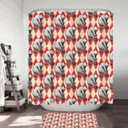 Funny Bear Riding a Bicycle Shower Curtain