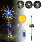 200 LED Solar Firework Lights Waterproof Outdoor Path Lawn Garden Decor Lamp NJ