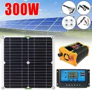 100A 12V Battery Charger 300 Watts Solar Panel Kit with Controller Caravan Boat