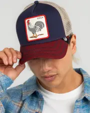 [Goorin Bros] Goorin Bros Men's The Cock Trucker Cap in Navy One Size Navy