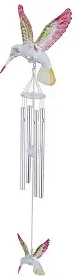 Colorful Hummingbird Acrylic Wind Chime Sun Catcher Hanging Home And Patio Decor