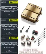 EMG F MF Set Brushed Gold Marty Friedman Passive Floyd Spaced ( 3 STRING SETS )