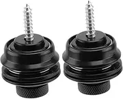 Hoement 2pcs Bass Guitar Strap Lock Metal Buttons Secure Electric Guitar Accessory for Easy Attachment Quick Release Durable Locks for Safe Strap Connection