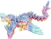 3D Printed Dragon in Egg, Full Articulated, Articulated Dragon Toy for Office Fish Tank Decoration (Colorful)