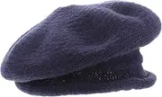 [SAFIGLE] Soft Knitted Beret Cap for Women Handmade Beret Hats Comfortable Headwear Dark Blue