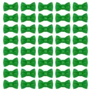 50 Pcs Mini Ribbon Bow 0.8" Mini Fabric Ribbon Flower Bows, Green