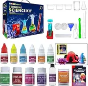 FAbulistic Kids Science Kit - 120+ STEM Experiments for Ages 8+, Volcano, Crystals, Glow in The Dark, Color Reactions & More, Chemistry Lab Gift Set