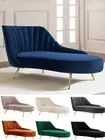 Chaise Lounge Daybed 1.75M Velvet Fabric Bedroom Chaise Sofa Chair 8 Colours