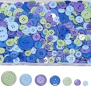 Assorted Sewing Buttons in Orange and Yellow, 700 Pieces (Blue)