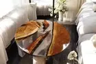 30" Clear Round Epoxy Resin Coffee & Tea Table Top Living Room Console Desk Deco
