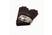 OZWEAR UGG Mens Silver Stud Tab Glove (Touch Screen) - Choclate