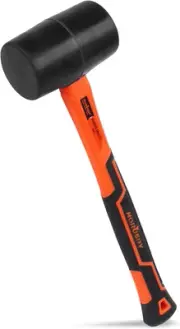 16 Oz Rubber Mallet Hammer, Fiberglass Rubber Mallet Handle (16Oz Rubber Mallet)