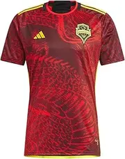 [adidas] Men's Seattle Sounders FC 2023/24 Away Jersey, RED/Black