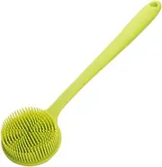 Baluue Ergonomic Design Bath Brush Long Handle Silicone Shower Brush for Back Scrubbing Body Brush Family Bathing