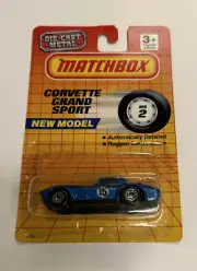 Vintage Matchbox MOC MB200 Corvette Grand Sport #15 (Blue) (T31)