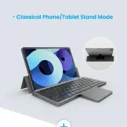 ANYMOB Bluetooth Keyboard Black Mini Foldable Wireless Keys With Touchpad