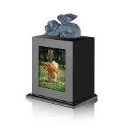 NEWDREAM: Pet Cremation Urns，Pet Photo Urn, Dog Ashes Urn, Box for Dog As