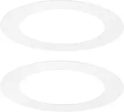 uxcell 2-Pack Goof Rings for 3 Inch Recessed Lights, 3" ID 4.3" OD Durable Steel Trim Ring Flush Mount White Can Light Trim Ring Cover for Ceiling Can Downlights
