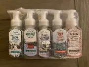 New Bath & Body Work Set 5 Foaming Hand Soap Winter Snow Cypress Artic Berry NWT
