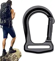 Carabiner Clip, Heavy-Duty Quick Connect, Multi-Functional Gear, Zinc Alloy & Durable Build, Secure & Lightweight Snap Hook, Camping & Cycling Use, 3.27x2.17x0.39 Inches