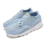 【NIKE 耐吉】休閒鞋 AIR FOOTSCAPE WOVEN 女鞋 男鞋 藍 白 復刻 編織鞋(FV6103-400)