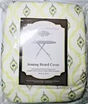 RAYMOND WAITES IRONING BOARD COVER AND PAD WHITE YELLOW GRAY NIP