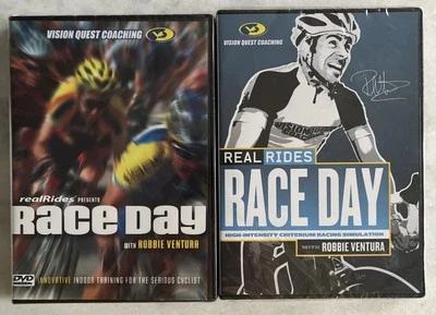 Real Rides: Race Day With Robbie Ventura DVD Lot Of 2, 2006 Bike Training New