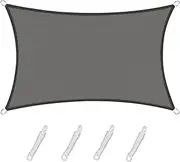 Sunnylaxx Triangular Shade Sail, 3 x 4 Metres, Heavy Duty and Waterproof, for Outdoor, Garden, Graphite