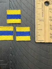 Maritime Signal Flag Letter D Patch Embroidered Delta Iron on (5/8") Lot of 3