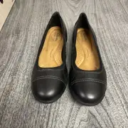 Clarks Collection Ultimate Comfort Black Flats. Size 8
