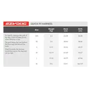 EzyDog Quick Fit Dog Harness Small (46-55cm Girth)