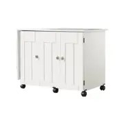 Sewing/Craft Mobile Cart Table Multi Purpose Storage Unit - Soft White